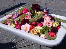 Street Decoration Flowers In A Sink Stock Photo Street Decoration Flowers In A Sink Stock Photo