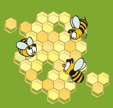 Working Bees Royalty Free Stock Images Working Bees Royalty Free Stock Images