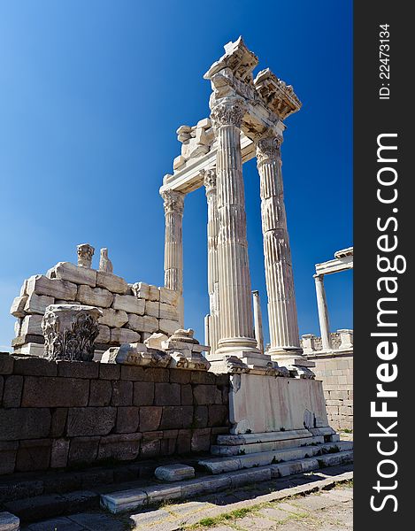 Ancient temple of Trajan, Bergama, Turkey