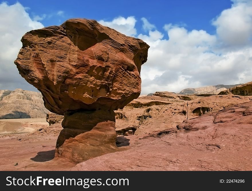 The park of Timna is a famous nature and geological reserve in Israel, located 25 km from Eilat. The park of Timna is a famous nature and geological reserve in Israel, located 25 km from Eilat