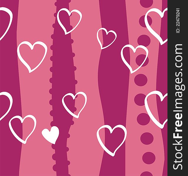 Vector illustration of a seamless background for Valentine's Day