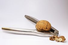 Old Nutcracker With Cracked Walnut Royalty Free Stock Photo Old Nutcracker With Cracked Walnut Royalty Free Stock Photo