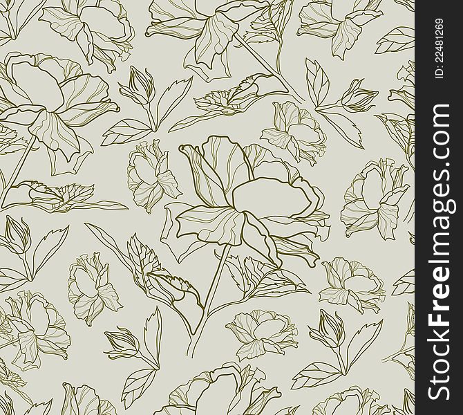 Vector seamless floral pattern