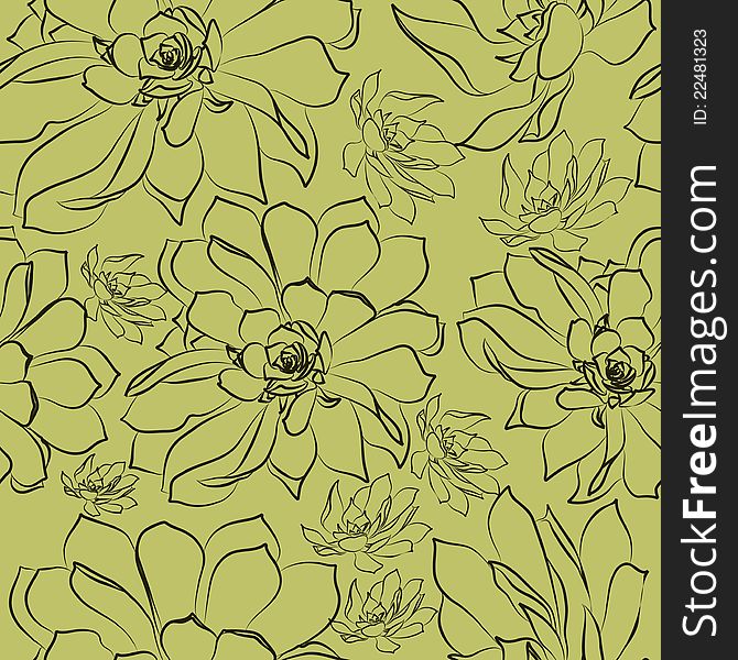 Vector seamless floral vintage pattern. Vector seamless floral vintage pattern