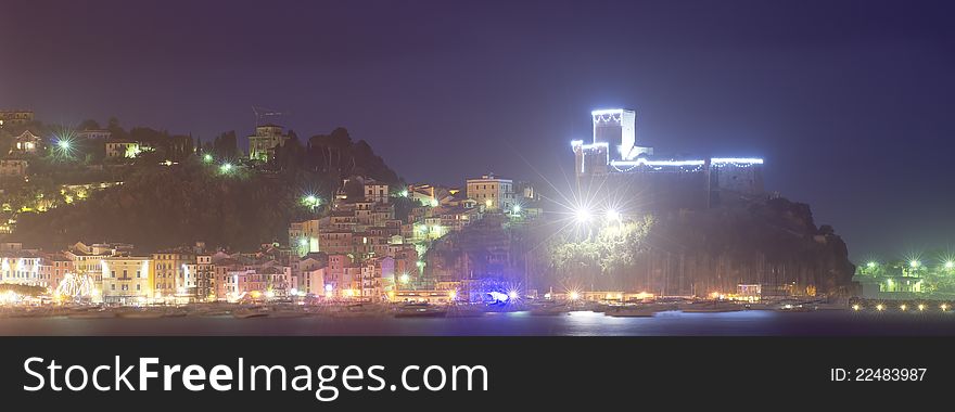 View of lerici by night