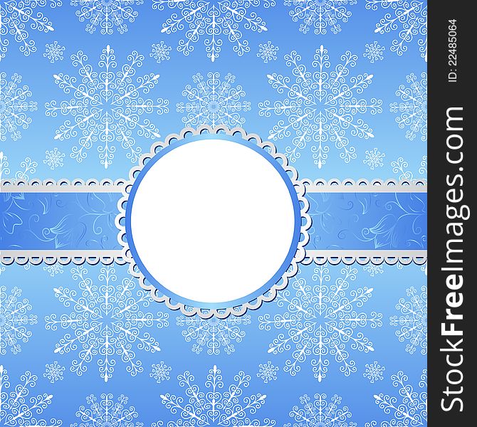 Christmas Background With Snowflakes.