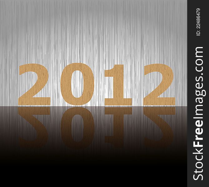 2012 new year on abstract background.