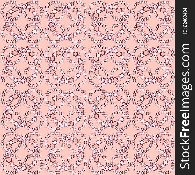 Delicate pink seamless background with flower. Delicate pink seamless background with flower