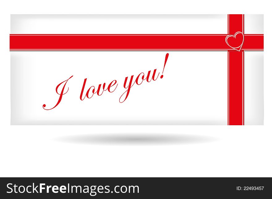 The white illustration of valentines day: I love you on a white background. The white illustration of valentines day: I love you on a white background