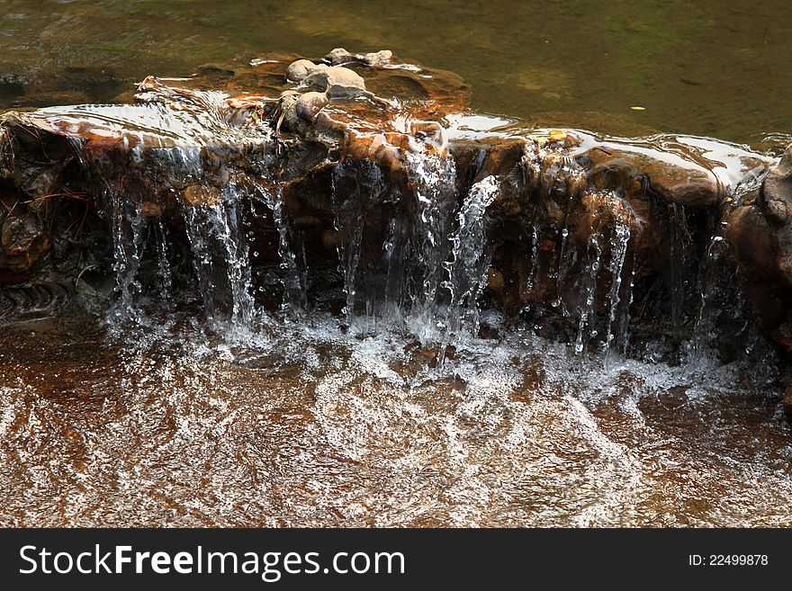 Stream in mountain in a geological park