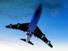 Plane In Flight 2 Royalty Free Stock Images Plane In Flight 2 Royalty Free Stock Images