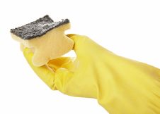 Hand In Rubber Glove 02 Royalty Free Stock Photography Hand In Rubber Glove 02 Royalty Free Stock Photography