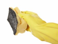 Hand In Rubber Glove 03 Royalty Free Stock Photos