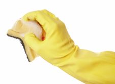 Hand In Rubber Glove 05 Stock Image