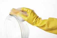 Hand In Rubber Glove 20 Stock Photo