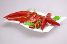 Red Chili With Oregano Royalty Free Stock Photos Red Chili With Oregano Royalty Free Stock Photos