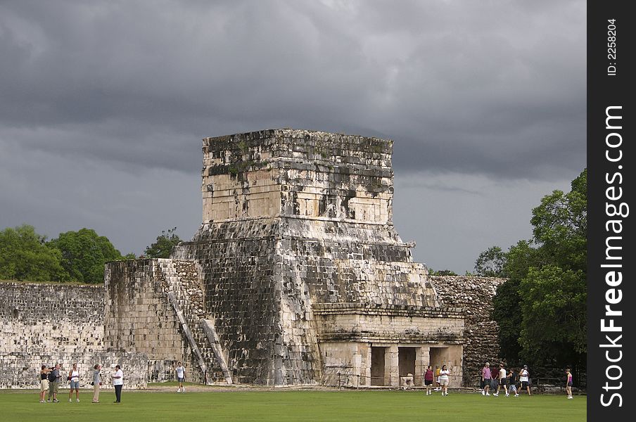 The Palace or Nunnery, another important temple in Chichen Itza, Mexico.