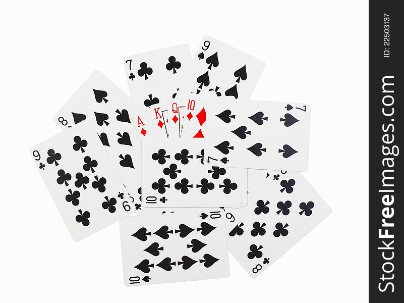 Game cards icons isolated on white background