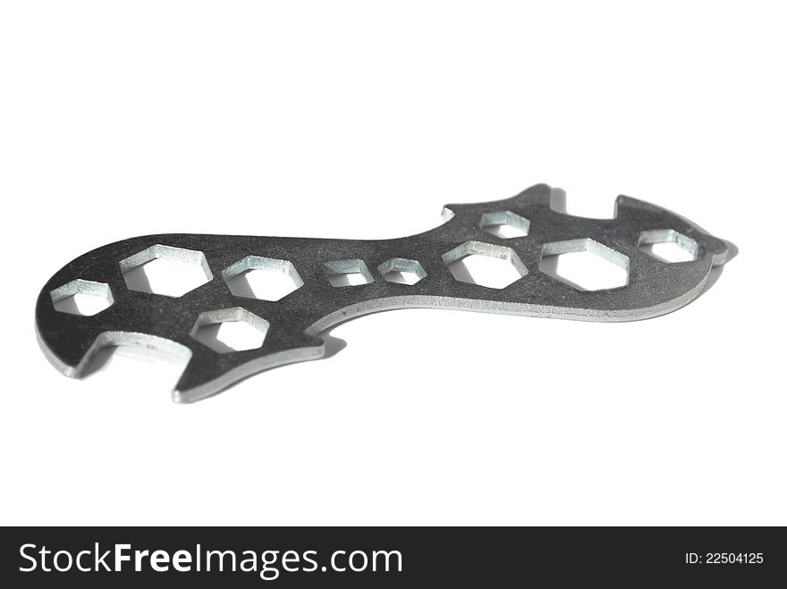 Bike repair wrench, isolated on white background