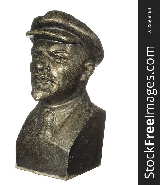 Old Bronze Bust Of Lenin