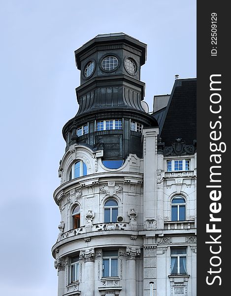 Architecture in Vienna, Austria. In Wienzeile near Naschmarkt you can find many different interesting art nouveau  buildings . Photo was taken in august 2011. Architecture in Vienna, Austria. In Wienzeile near Naschmarkt you can find many different interesting art nouveau  buildings . Photo was taken in august 2011