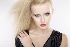 Young Pretty Woman With Beautiful Blond Hairs Royalty Free Stock Image Young Pretty Woman With Beautiful Blond Hairs Royalty Free Stock Image