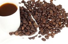 Coffee Cup And Grain Stock Image Coffee Cup And Grain Stock Image