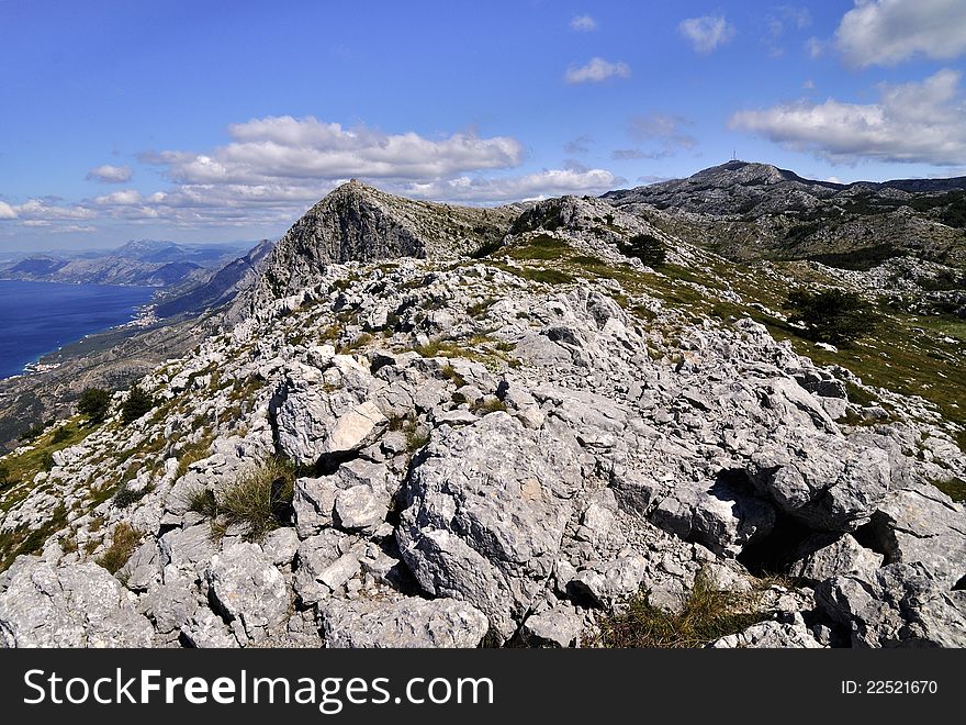 Biokovo Mountain with sveti jure peak