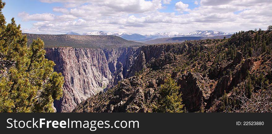 The Black Canyon of the Gunnison in Colorado USA. The Black Canyon of the Gunnison in Colorado USA