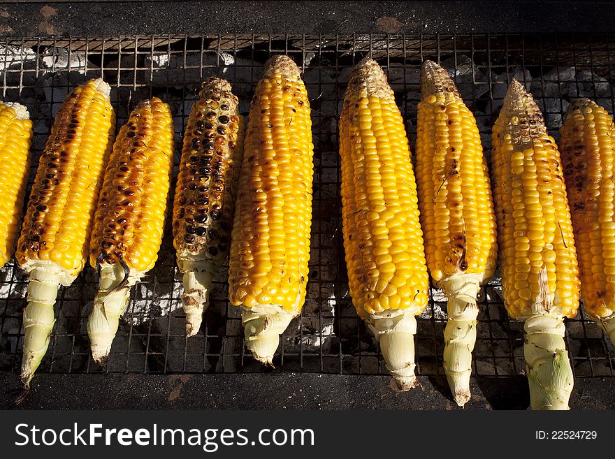Corns in barbecue in abant