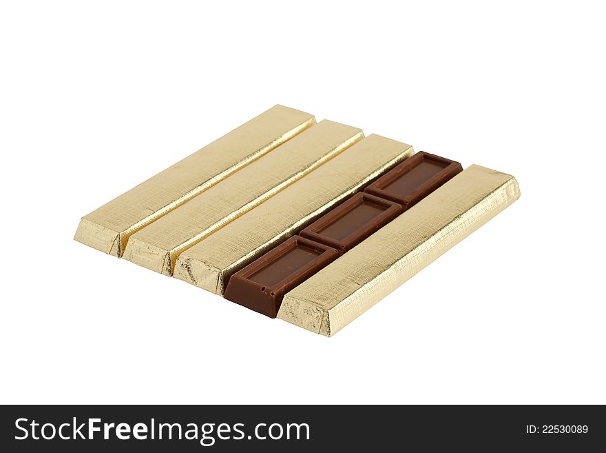 Chocolate set isolated on white background with clipping path. Chocolate set isolated on white background with clipping path