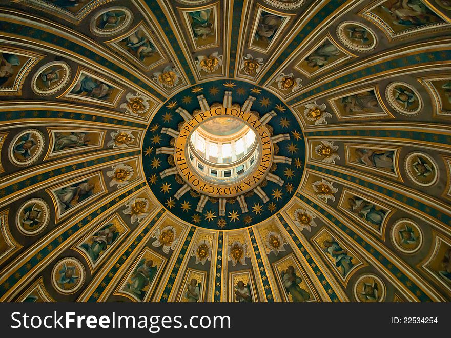 Dome of Saint Peter's Basilica in Rome. Dome of Saint Peter's Basilica in Rome