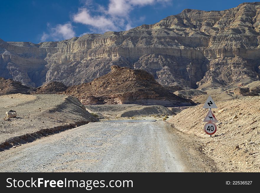 View on central canyon of Timna park, Israel