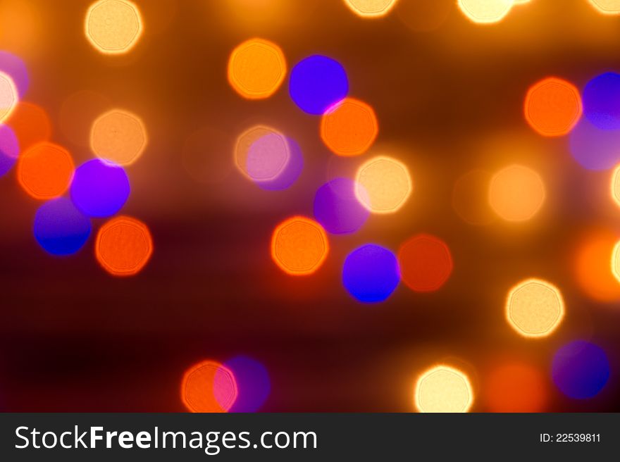 Original Bokeh created from lens out of focus blurr and colorful lights.