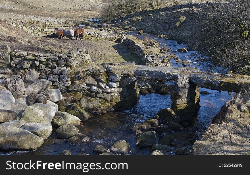 Clapper Bridge on Dartmoor Bridge National Park