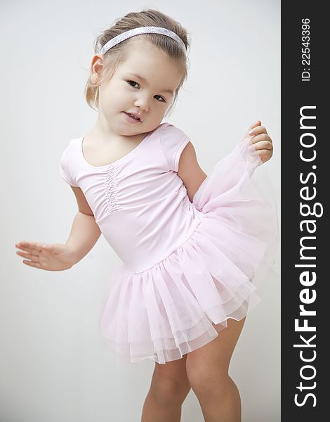 Girl in a dress ballerina, half-breed. Girl in a dress ballerina, half-breed