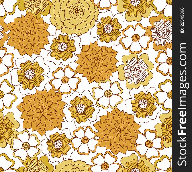 Seamless floral background. Floral pattern. illustration.