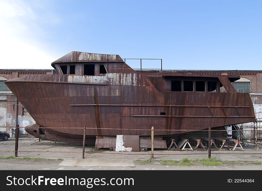 Rusty old ship.