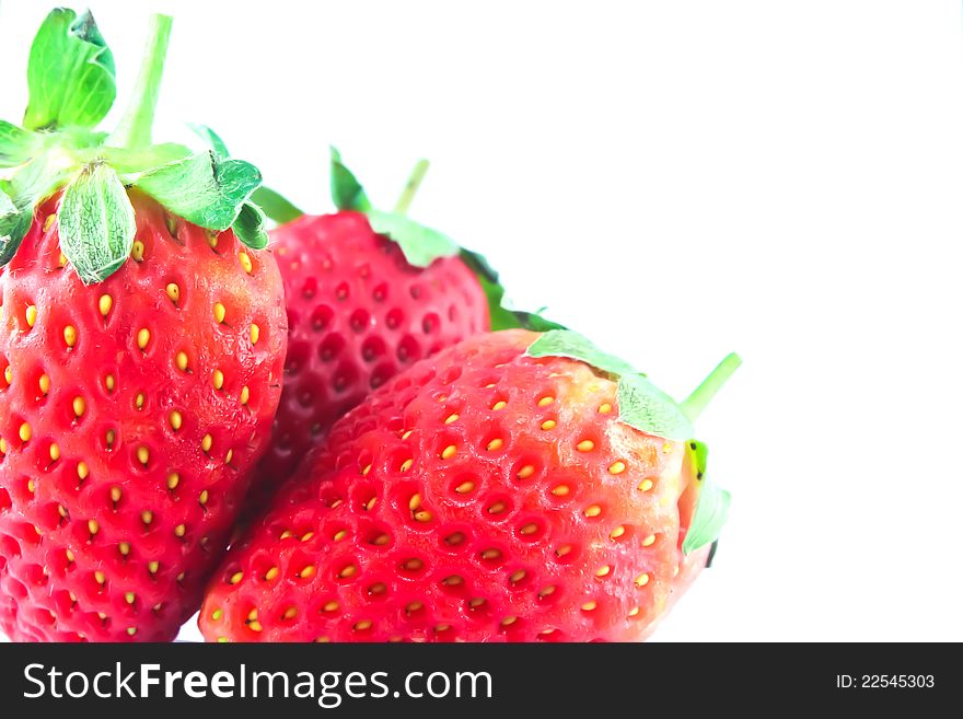 Strawberry set on white background