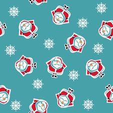 Seamless Pattern With Santa Stock Images