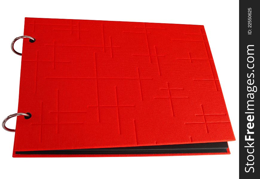 Lovely Photo Album/ Book in red isolated on white. Lovely Photo Album/ Book in red isolated on white