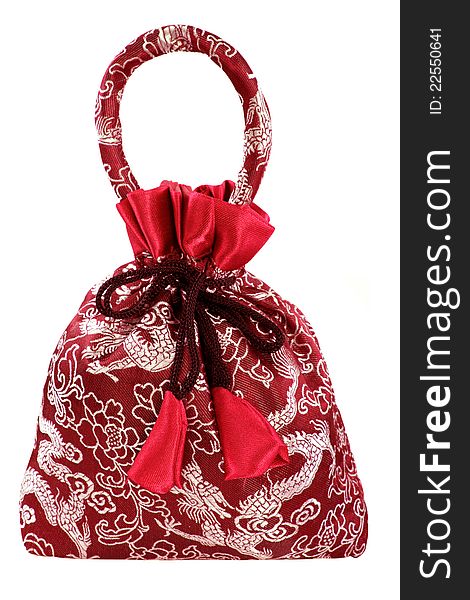 Red silky money bag, Lucky Pouch