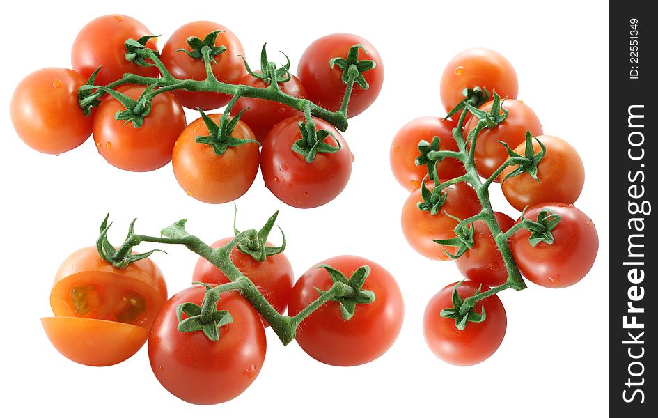 Fresh Cherry tomato on white background