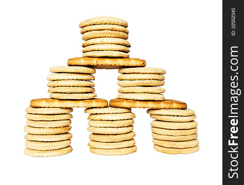 House of cookies on a white background isolated