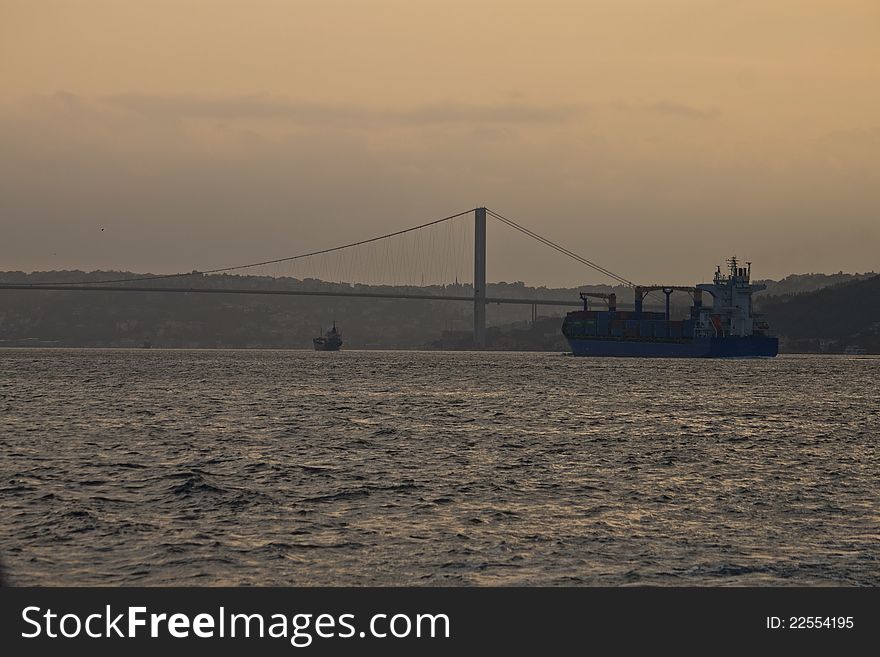 Bosporus bridge in Istanbul, Turkey