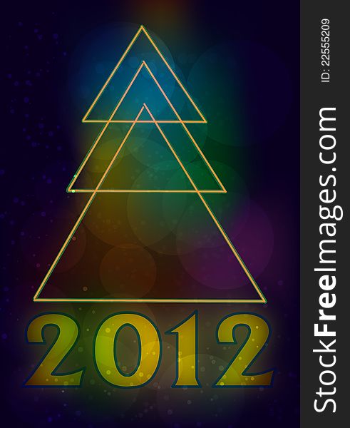 Happy New Year 2012 - abstract Illustration