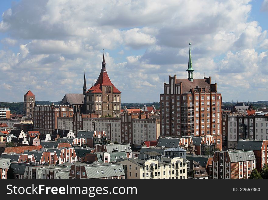 View to the city of Rostock (Germany). View to the city of Rostock (Germany)