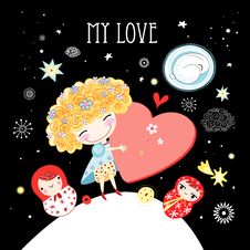 Girl In Love Royalty Free Stock Images