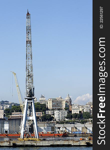 View of genova's port,italy