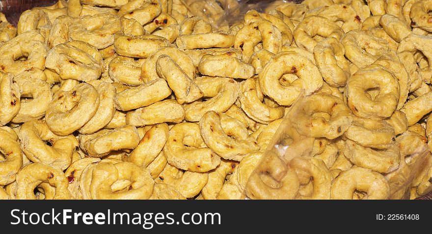 Typical food of south italy named taralli